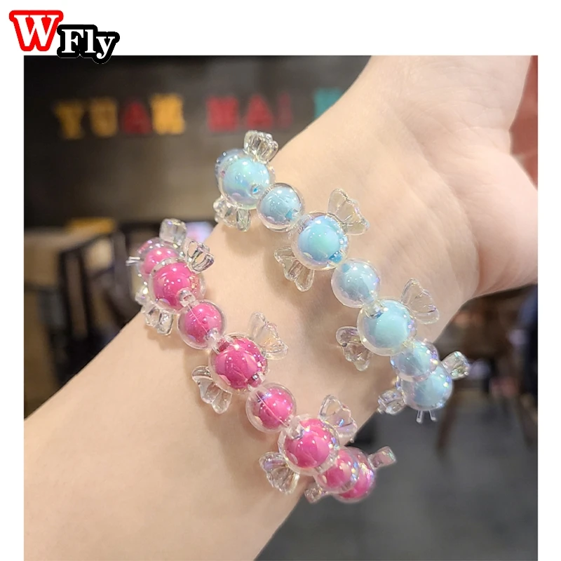Bracelet Jewelry Women Princess Fashion Stars Candy Decorate Bracelet Pearl Chain Bangles Gift for Children Birthday