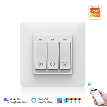 

WiFI Smart Curtain EU Plug Switch Google Home Alexa echo Voice Control Roller Shutter Tuya Smart Life App Remote Control Switch