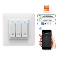 Hot Curtain Smart Switch Phone APP Remote Controlling Mechanical Button Smart Curtain Controller With Indicator Light EU PLUG