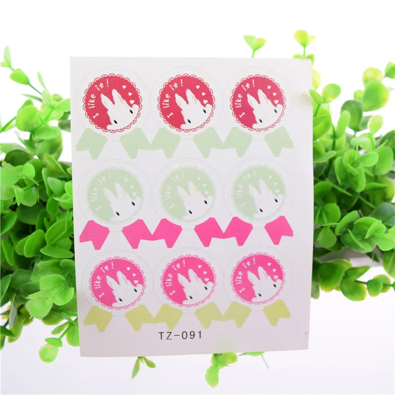 Seal Stickers Rabbit Thanks You Handmade DIY Seal Sticker Scrapbooking Envelopes packaging Label Cake Wrapping Baking Party