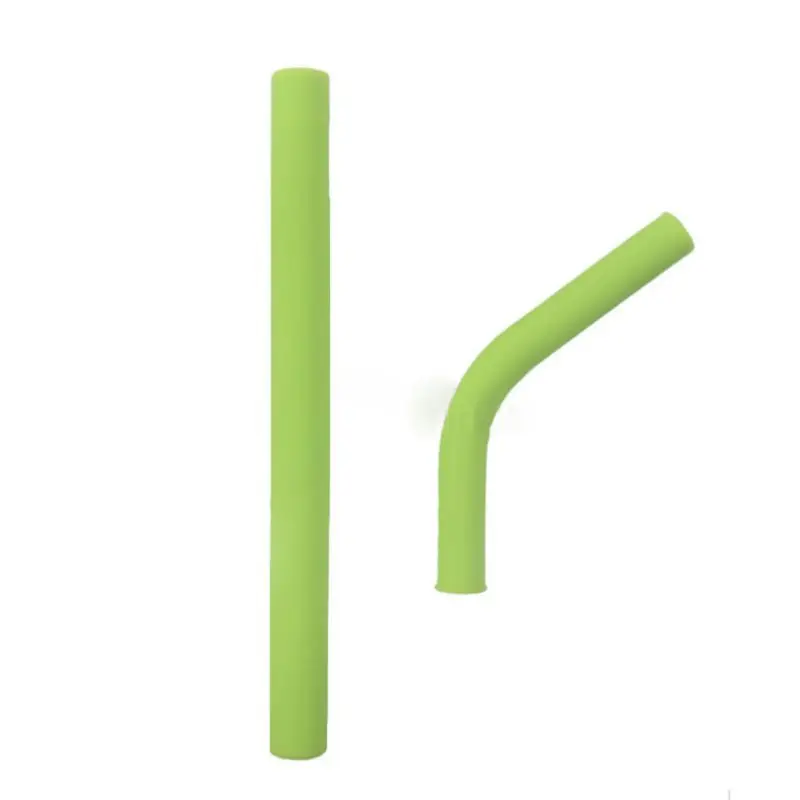 6pcs Portable Straw Kit with Cleaning Brush For Kids Juice Tea Milk Silicone Reusable Drinking Straw For Outdoor Travel Camping