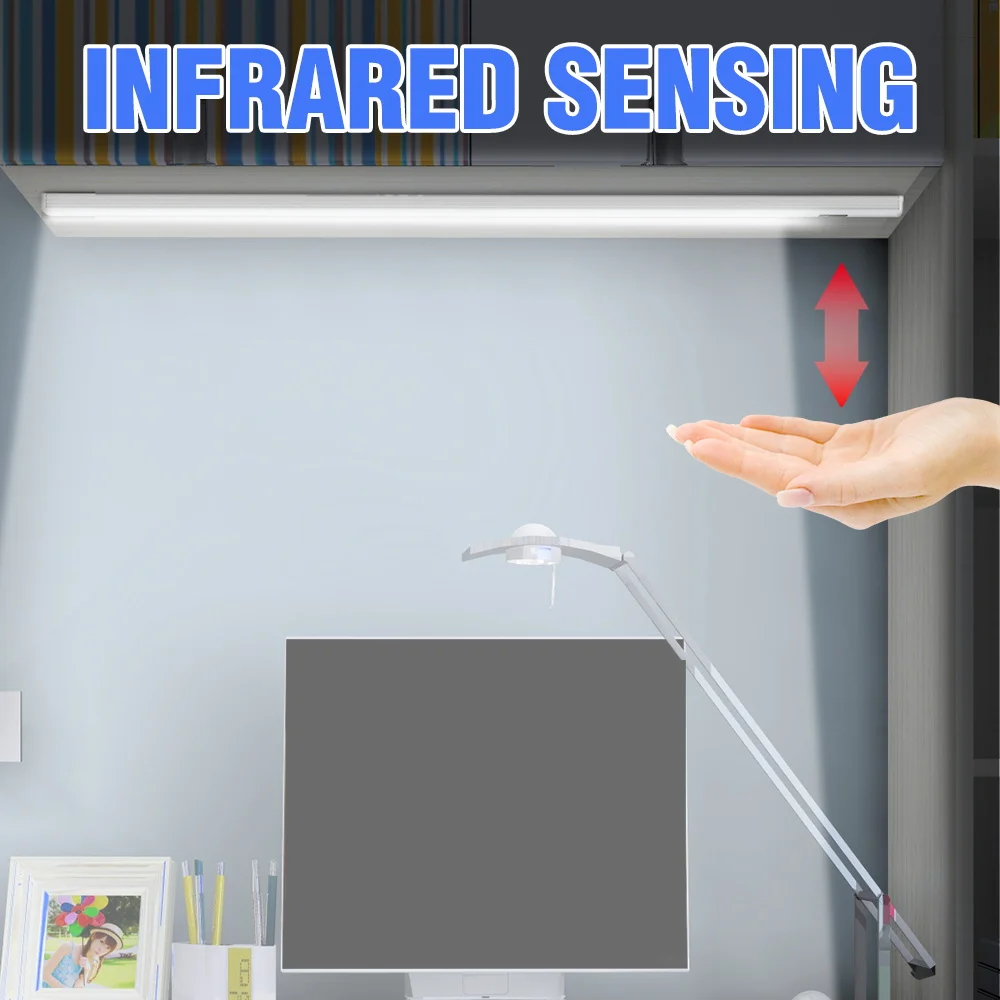 

USB Light Bar LED Under Cabinet Lamp LED Hand Sweep Sensor LED Smart Motion Sensing Night Light 20 30 40 50CM Decoration Ampoule