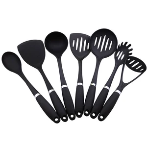 Silicone Kitchen Tools Cooking Sets Soup Spoon Spatula Non-stick Shovel With Wooden Handle Special Heat-resistant Design