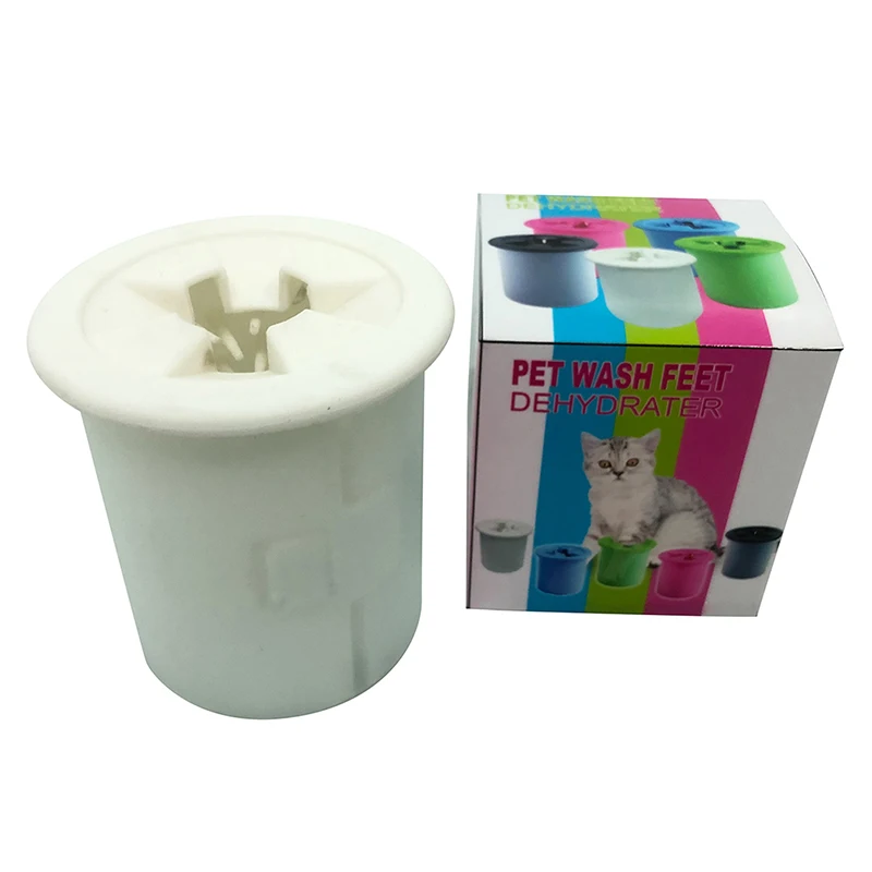 white Pet Washing Tools Cat puppies Special Silicone Wash Foot Cup Cleaning Claws Pet Supplies - Цвет: white