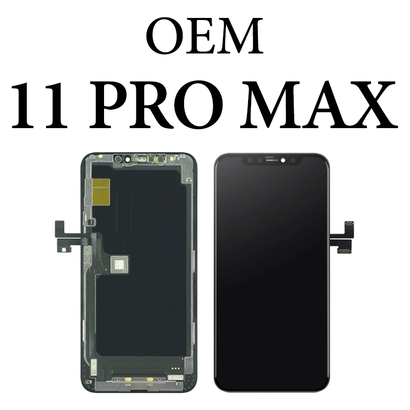 Высококлассный ЖК-дисплей для iPhone 11 Pro Max X дисплей для оригинального качества сенсорный экран с дигитайзером запасные части для сборки черный - Цвет: For 11ProMax Black