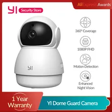 Yi dome guarda câmera 1080p wifi câmera ip em casa com funções de ia sistema de vigilância de segurança