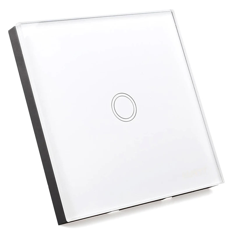 

Light Switch with Wall Switch Glass Touch Screen Remote Control 1-way White Switch