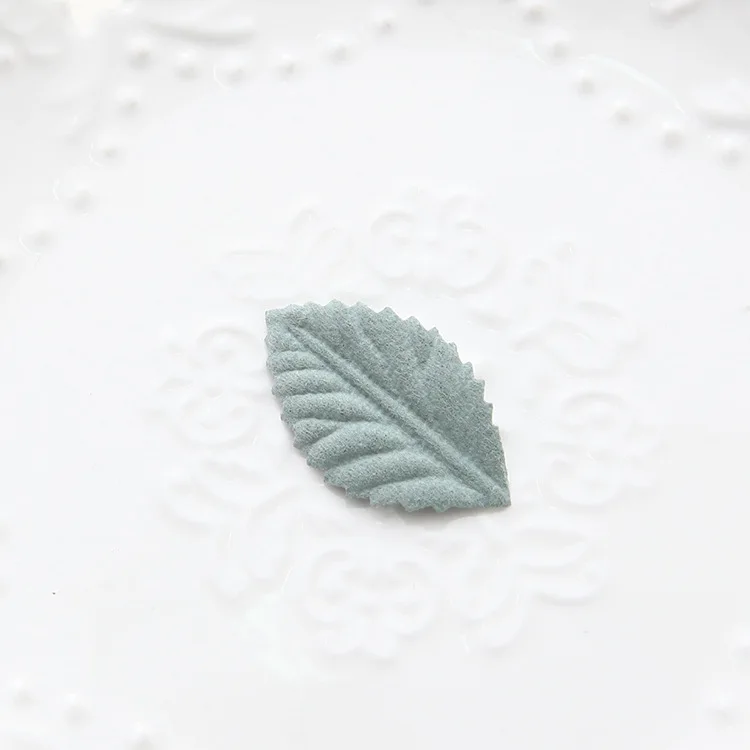 Green leaf 50 шт цвет ручной работы головной убор с вышивкой в виде листьев аксессуары DIY ремесло поставки одежды свадебный Декор Детские материалы для скрапбукинга листовая пластина - Цвет: Green leaf
