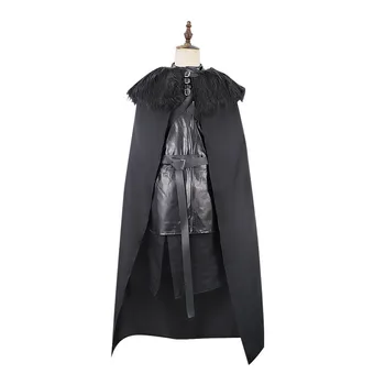 

Game of Thrones JonSnow Night's Watch Cosplay Costume Halloween Men Cloak Suit