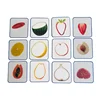 Montessori Language Materials Vegetable Fruit Cognitive Cards Kids Learning Resource Matching Game Early Childhood Education Toy 3