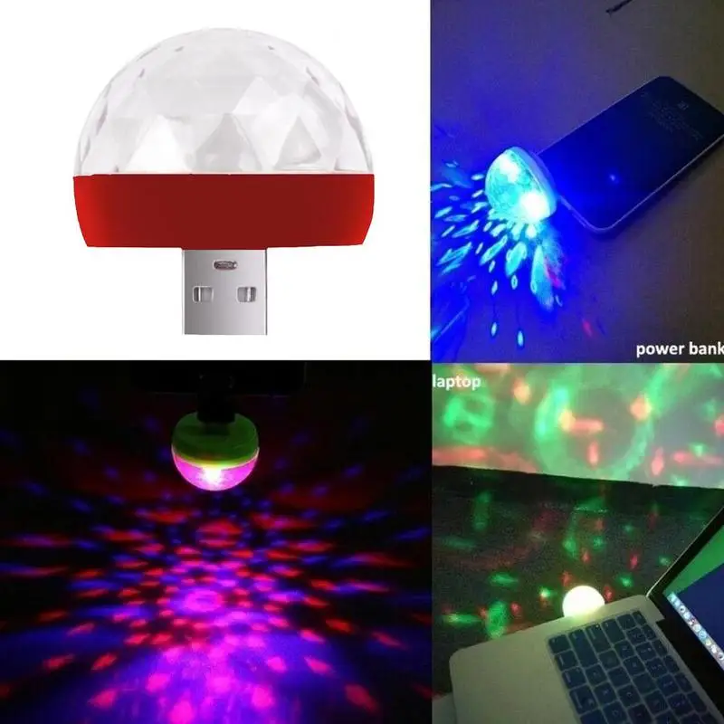 1 шт. мини USB светодиодный дискотечный сценический светильник портативный
