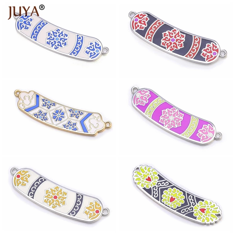 Juya Новые Подвески квадратной формы с цветной эмалью для изготовления ювелирных