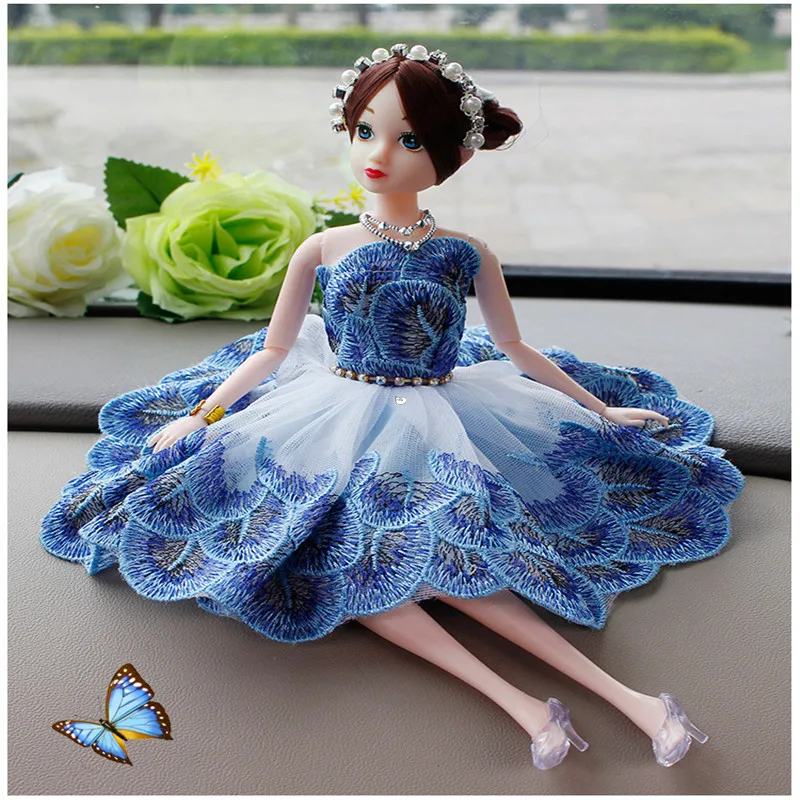 

30CM Girl Doll Dress Up Accessories Clothes Wedding Violet Peacock Princess Dress Set Car BJD Doll Girl Toy Clothing Accessories