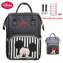 Сумка для подгузников с Микки Маусом, рюкзак для мам, сумка для подгузников для мам, детские дорожные сумки для мам, изолирующая USB бутылочка для кормления