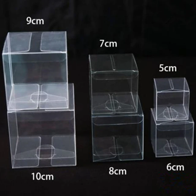 50pcs Clear Plastic Boxes For Gifts Pvc Packing Box Gift Packaging