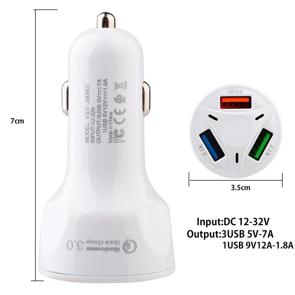 USB зарядное устройство Быстрая зарядка 3,0 зарядное устройство для телефона 2 порта автомобильное зарядное устройство для iPhone 6 6S 7 8 Plus X XS samsung s10 Xiaomi