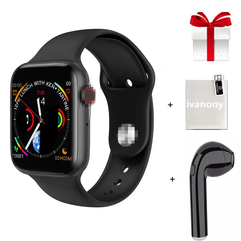 Black Смарт Браслет для проверки сердечного ритма 10 Bluetooth SmartWatch IWO10 часы ECG монитор сердечного ритма фитнес-трекер здоровья для Apple IOS iphone 6 7 8 - Цвет: Black