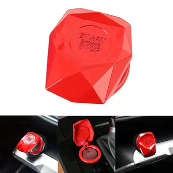 

1 X Auto Car SUV Decorative Red Accessories Button Start Switch Protection Cover Engine Key Button Switch Cover Auto Decoration