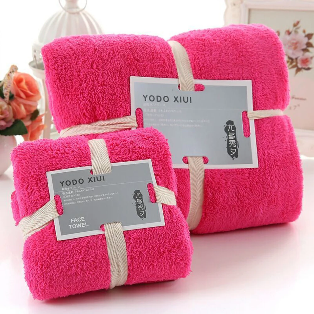 Теплое Хлопковое полотенце банное полотенце для сна, комплект из плотной мягкой мочалки для душа, абсорбент, 2 шт., 70X140 см, 4 цвета, набор полотенец