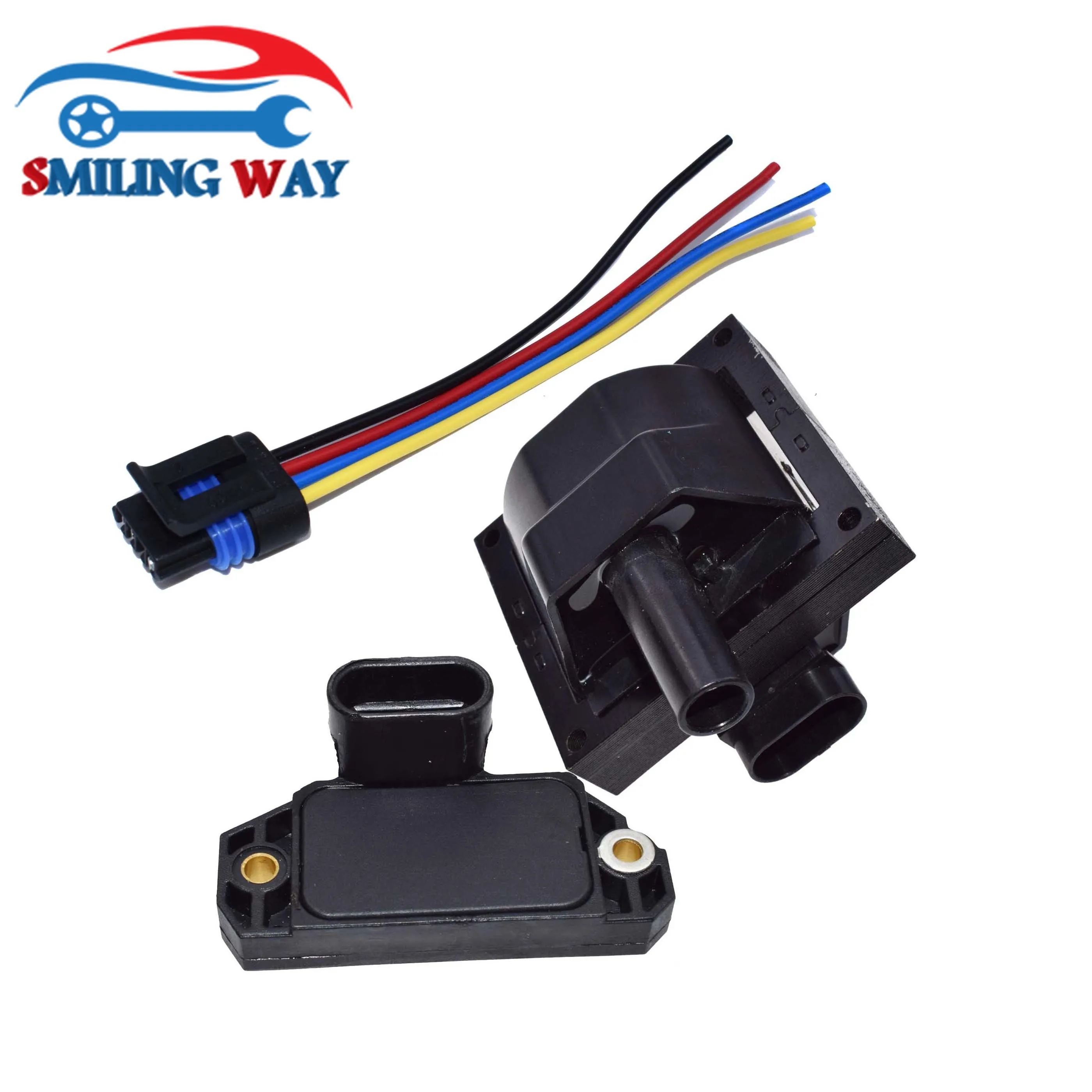 Ignition Control Module & Coil Pack + Connector Plug For Gmc Buick