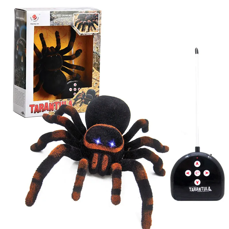 

Four-Way Remote Control Tarantula Black Widow Infrared Remote Control Trick Spoof Spider Children Electric Animal Toy