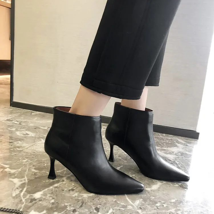 

Tanariya New Arrival Shoes woman Boots women Ankle boots qiu dong is popular pointy tall heel boots female add downy warm boot