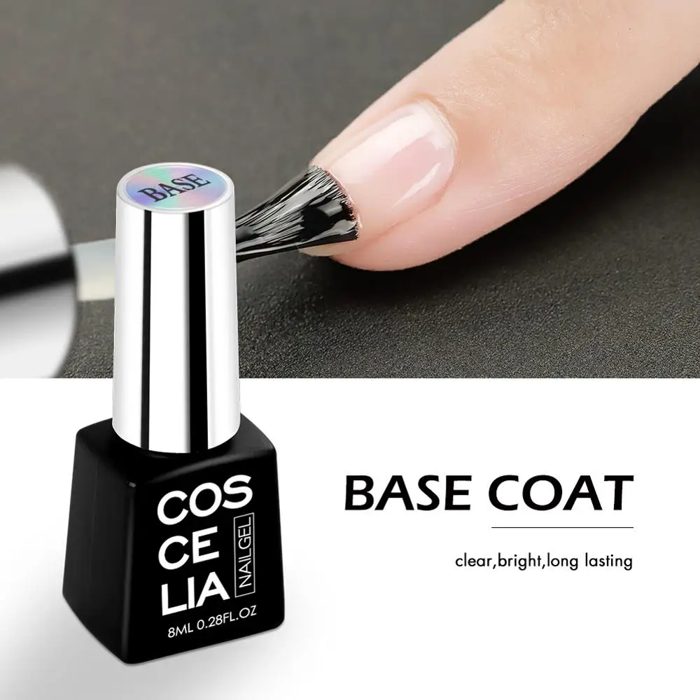 Base Coat COSCELIA новейший профессиональный Гель-лак для ногтей Полупостоянный УФ-лак для дизайна ногтей Гель-лак 40 цветов Гель-лак - Цвет: Base Coat