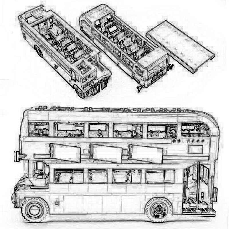 21045 СОЗДАТЕЛЬ серии Соединенного Королевства Британии Лондонский двухэтажный автобус строительные блоки 1686 шт. кирпичи игрушки подарок 10258