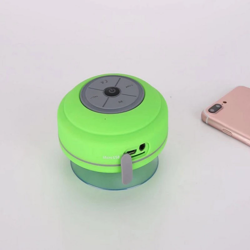Открытый Bluetooth динамик присоска водонепроницаемый беспроводной автомобильный динамик для мобильных телефонов Поддержка карты памяти с светодиодный лампой FM радио