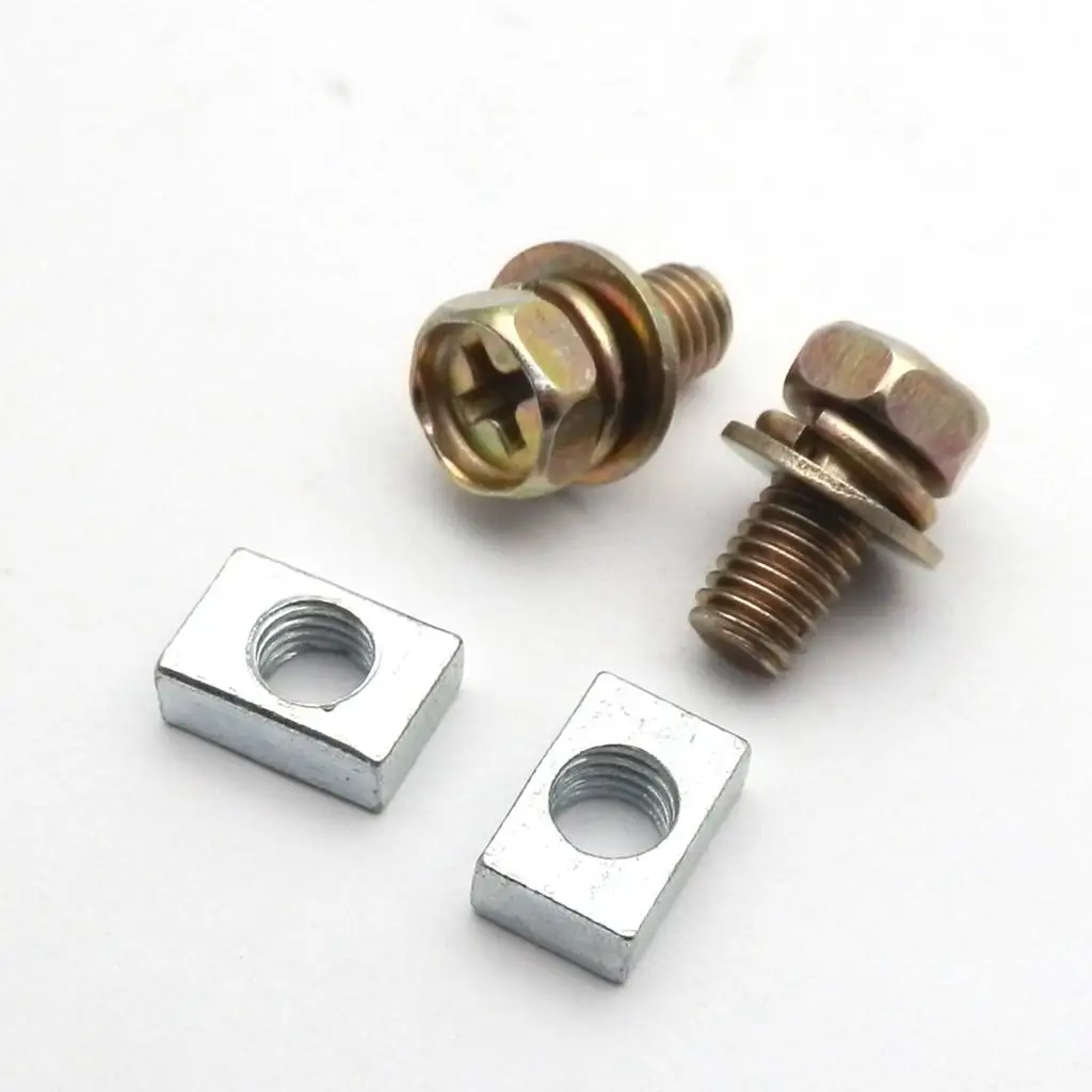 2 Set Universal Motorcycle Battery Terminal Screws Nut and Bolt M5x10mm M6x12mm 4Ah 5Ah 6AH 7Ah
