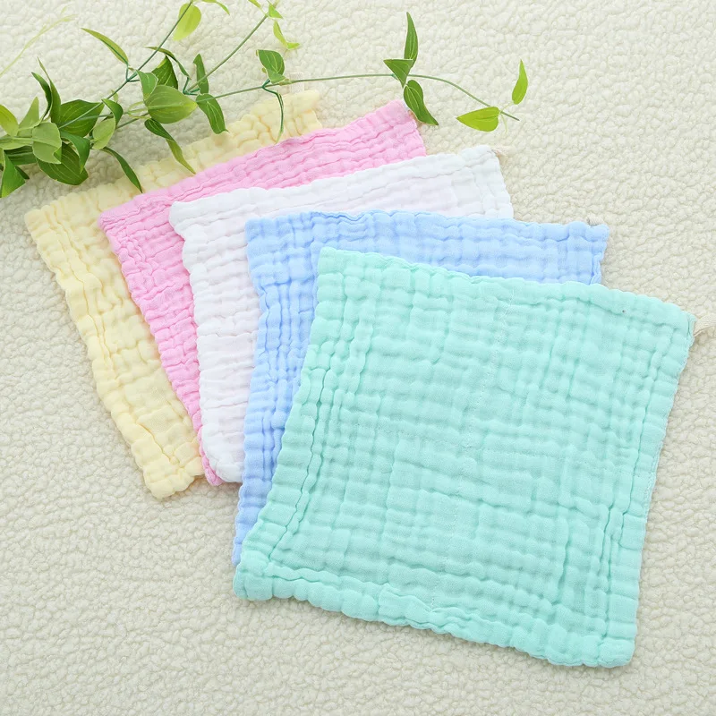 Full Cotton Handkerchief Six-layer Gauze Kerchief 25X25 Bibs Cotton 40 Unit Cartoon Infants Childre