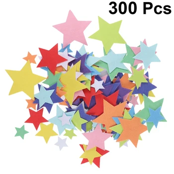 

2 Bags of Glitter Star Sticker DIY Wall Decor Colorful Pentagram Decal Removable Foam Mural Decal Layout Decor for Kindergarten