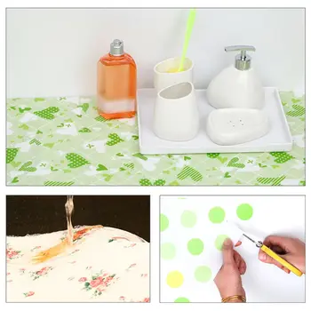 

Reusable Kitchen Dampproof And waterproof Mat Contact Paper Cabinet Drawer Liner Mat Small Fresh And Dustproof Table Mat Paper