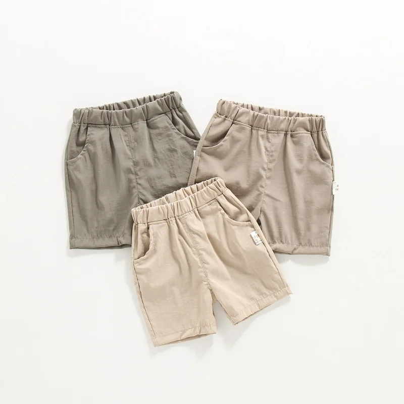 Summer Children Shorts Solid Color Sports Shorts BOY'S Quick-Dry Shorts Male Baby Pants