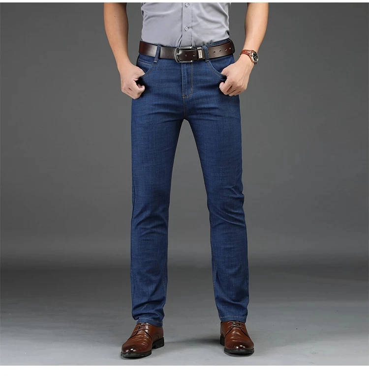 TIAN QIONG бренд новые мужские Модные джинсы деловые повседневные Стрейчевые узкие джинсы классические брюки, джинсовые штаны Мужские Размеры 29-40