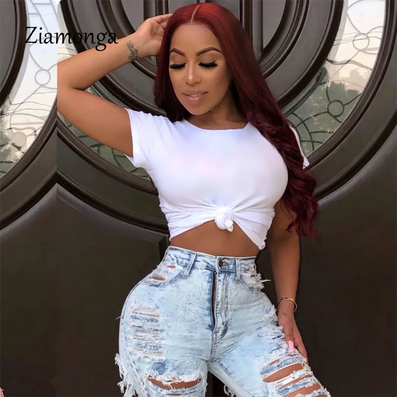 Ziamonga джинсовые рваные шорты женские плюс размер повседневные эластичные