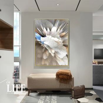 

Creative Abstract Art Colorful Coral Living Room Decorative Painting Frameless Painting Abstract Geometry Nordic Style Print Art
