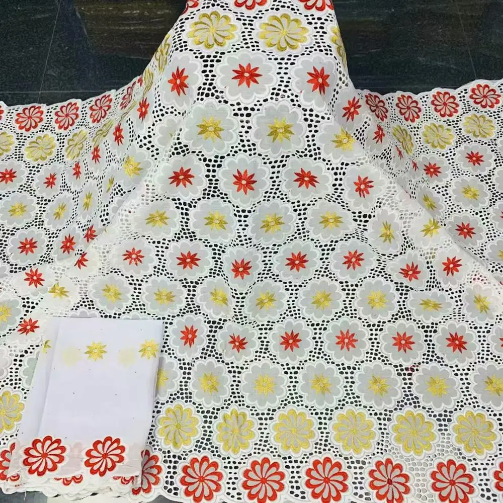 2020 Latest African Dry Lace With 2 Yards Scarf Senegal Women Bride Wedding Stones Fabric Gambia Swiss Voile In Switzerland | Дом и сад