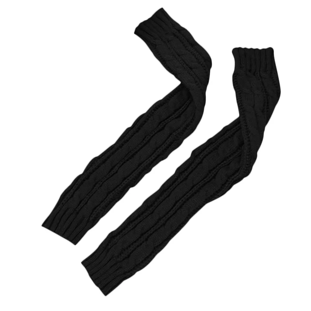 Sleeper# P501 модные длинные вязаные перчатки без пальцев с цветами из конопли однотонные подарочные перчатки для девочек