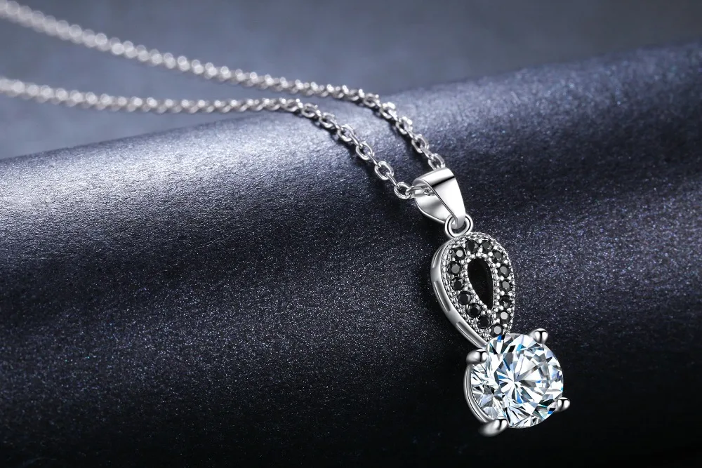 SODROV Романтический 925 стерлингового серебра ювелирное ожерелье для женщин черный позвоночник женский подарок K012