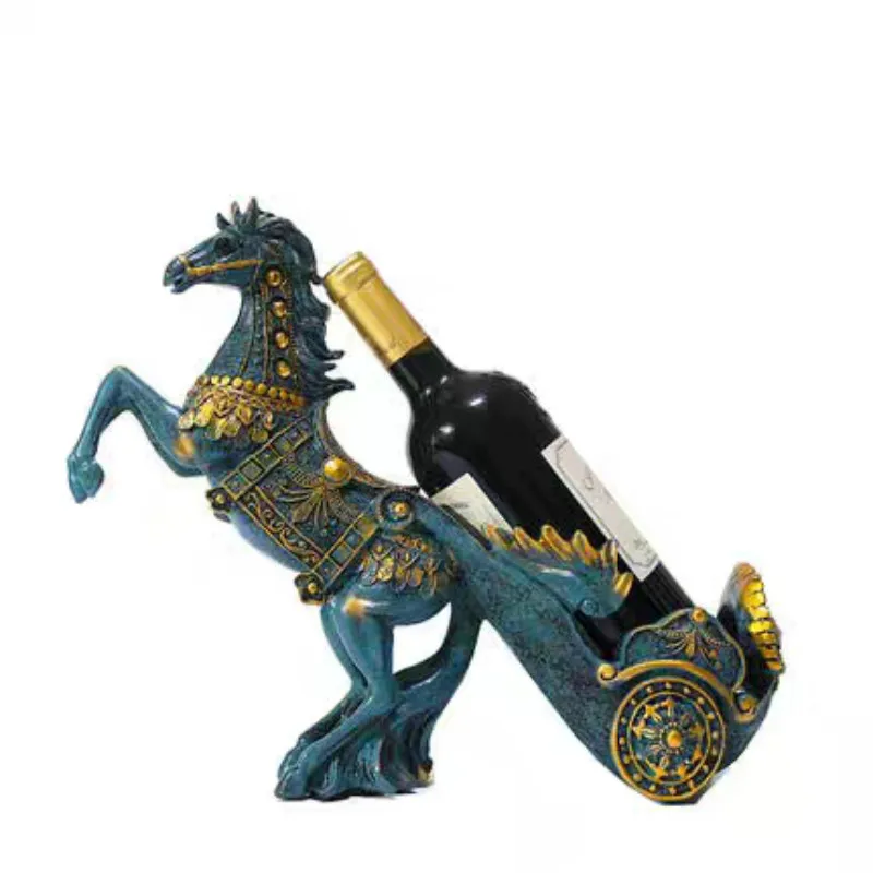 Family Figurines wine holder Room decoration ornament Red wine Rack Modern Home decor accessories