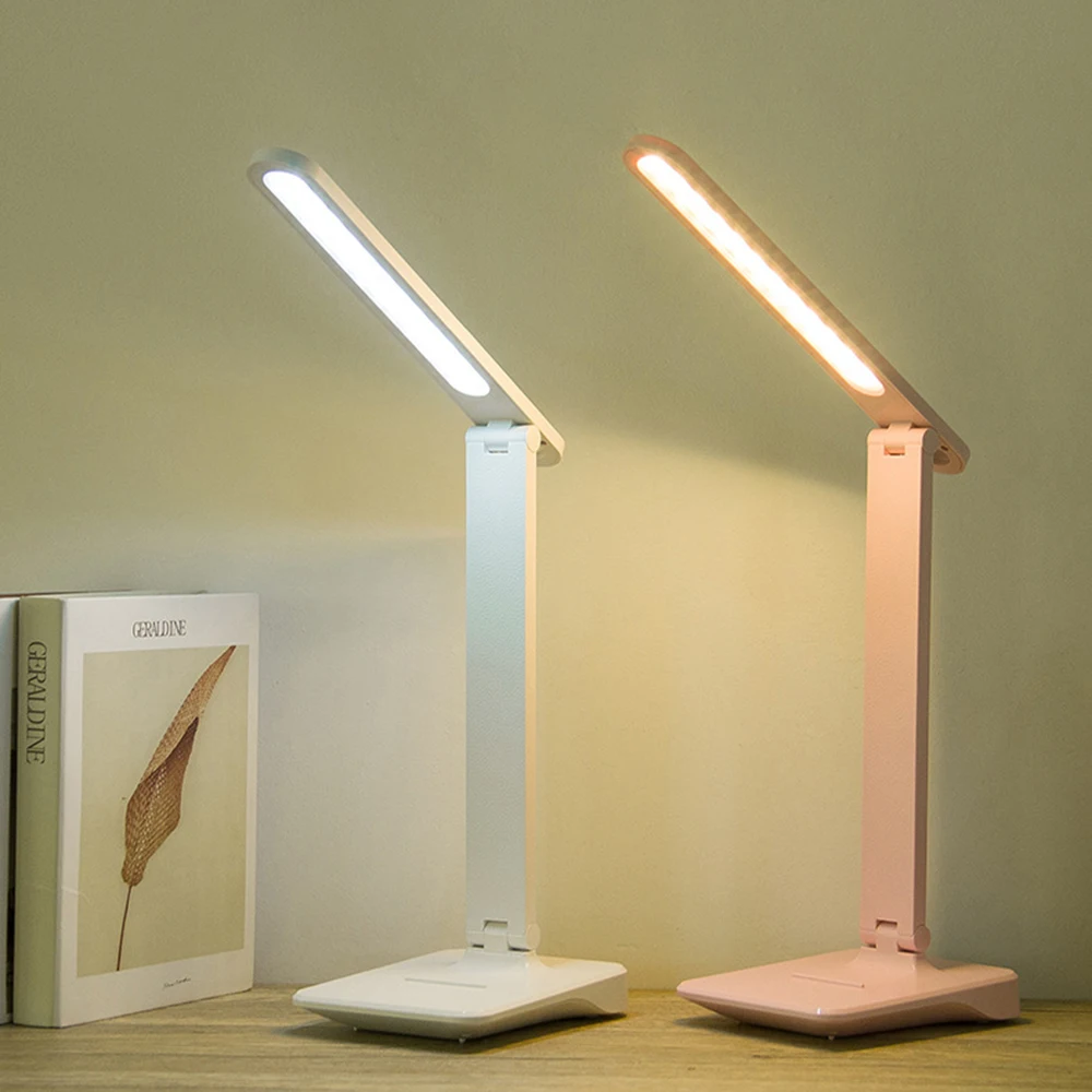 Foldable LED Stand Desk Lamp Phone Holder Base Rechargeable Touch Switch 9W Dimmable Study Table Student Work Office | Освещение