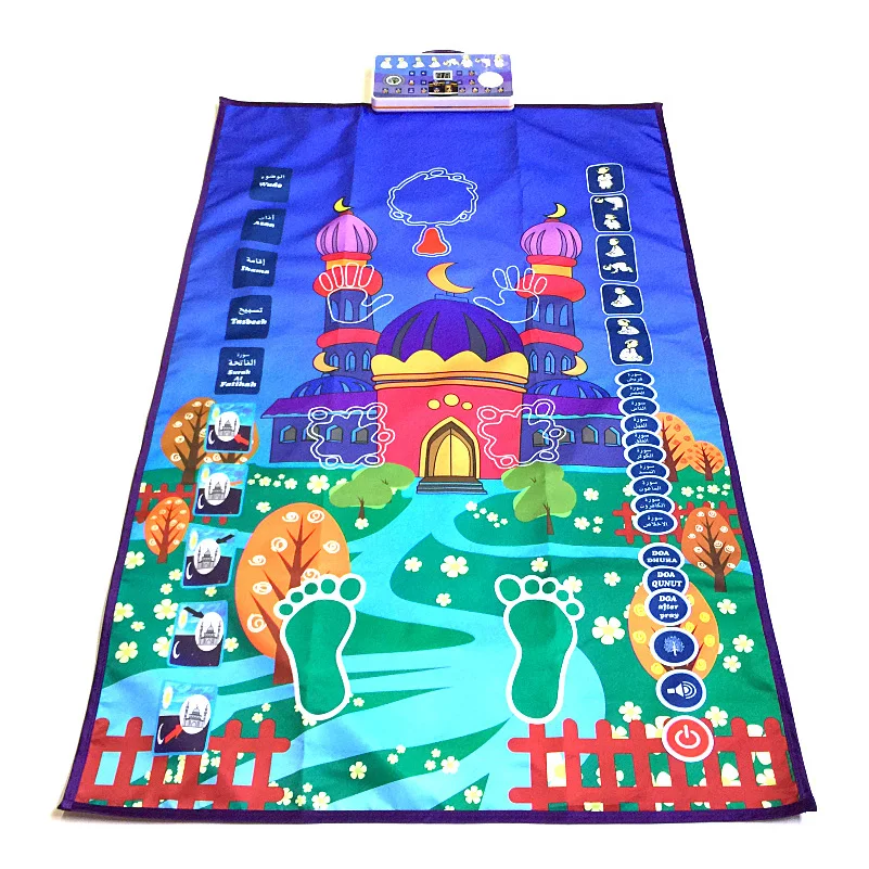 Исламский интерактивный молитвенный коврик мусульманский ковер для детей