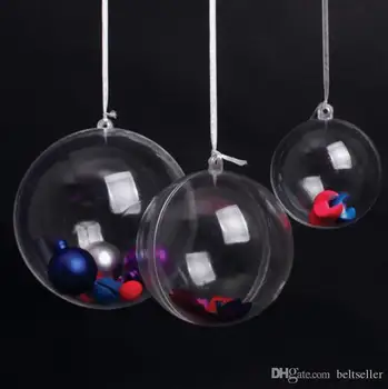 

Clear plastic Round Cake Container Chocolate Gift Boxes Souvenirs Xmas Tree Ornament Decorations Gift Hanging Ball Supplies