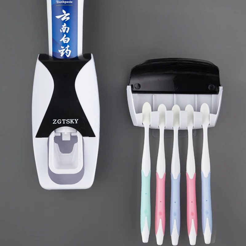 Dispensador automático de pasta de dientes cepillo de dientes titular 