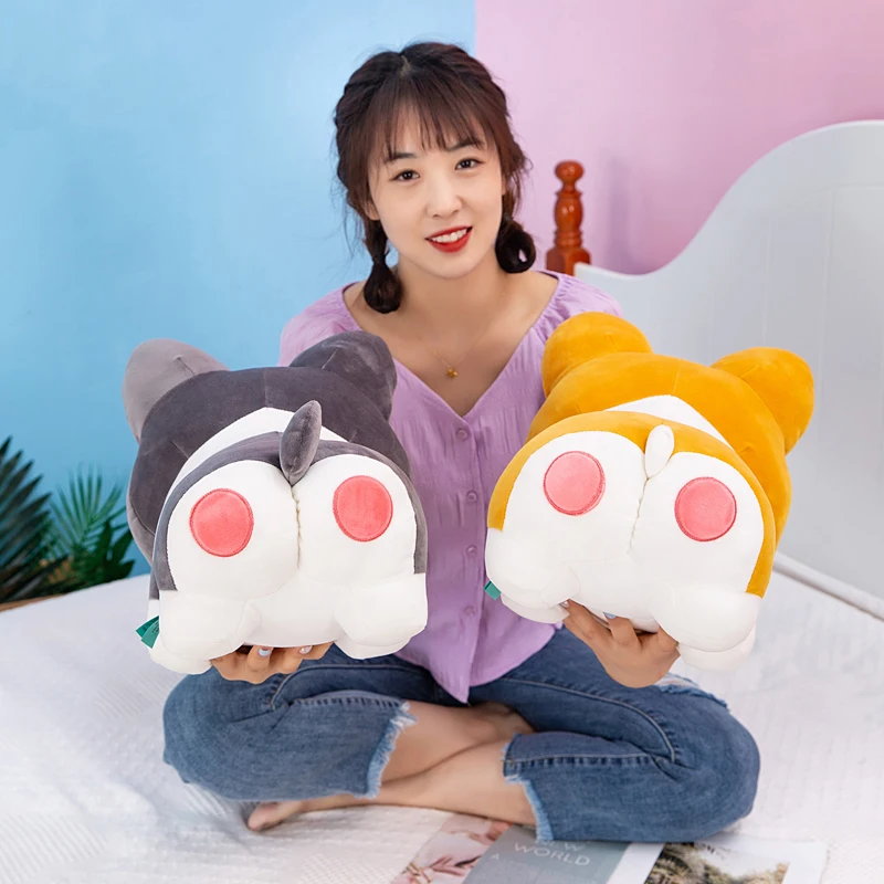 Очень милая плюшевая игрушка коргис набивная желтая короткая Подушка с