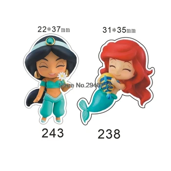 

50pcs Mixed Cartoon little princess TV & Movie Character Flatback Resin Planar Cabochon for DIY Craft 1.2inch RETS243 & 238