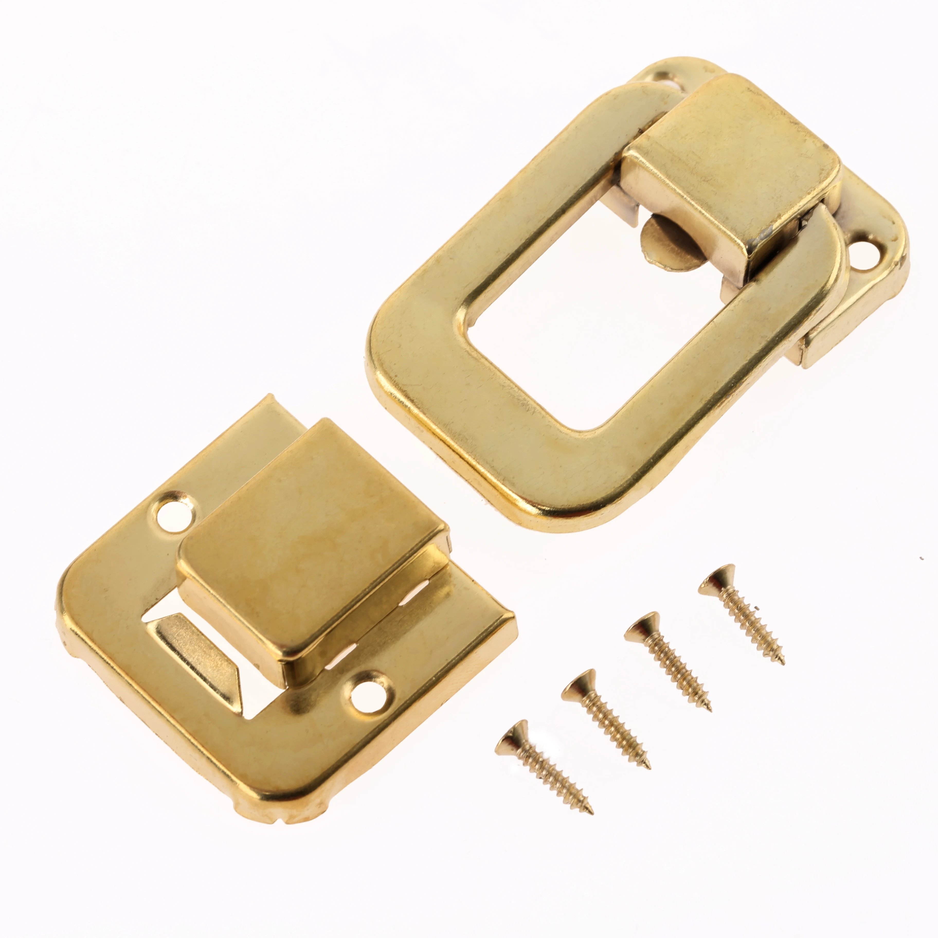1Pc Antique Gold Box Latches Decorative Hasp Jewelry Wooden Box Suitcase Hasp Latch Toggle With Screw Vintage Hardware 48*32mm