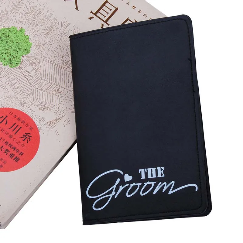 The Bride& Groom Travel Accessories Women Men Passport Holder PU High Quanlity Travel Cover on the Passport Girl Passport Cover