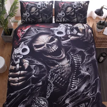 

BESD WENSD High-grade 2-3-piece set king size comforter set Duvet cover Pillowcases Western bedsets nightmare before christmas